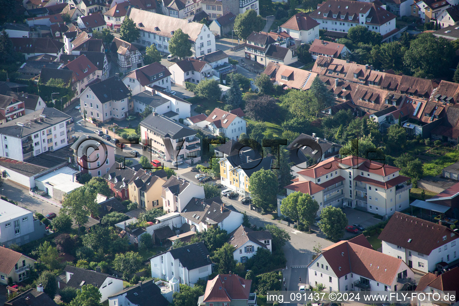 Zwingenberg in the state Hesse, Germany out of the air