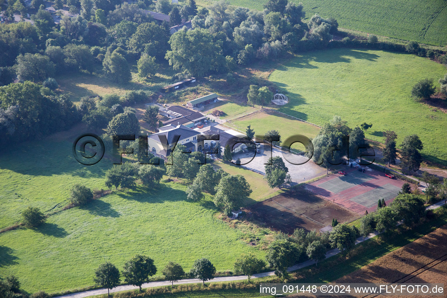 District Auerbach in Bensheim in the state Hesse, Germany from the drone perspective