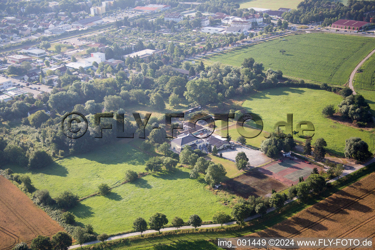 District Auerbach in Bensheim in the state Hesse, Germany from a drone