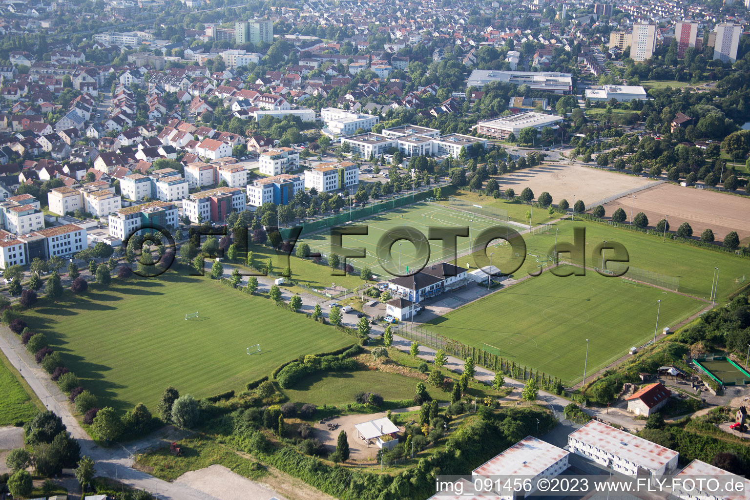 Drone image of Bensheim in the state Hesse, Germany