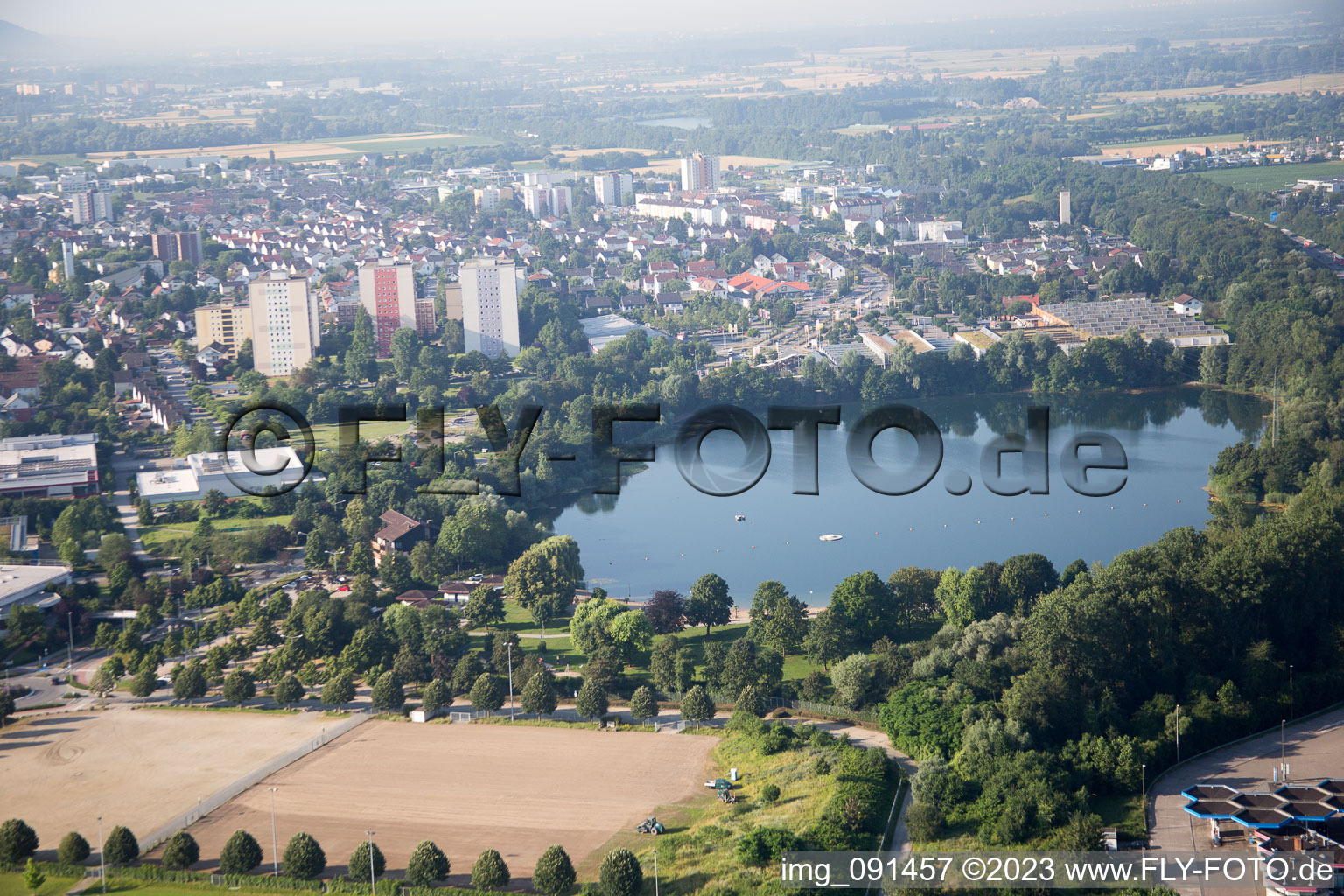 Bensheim in the state Hesse, Germany from the drone perspective