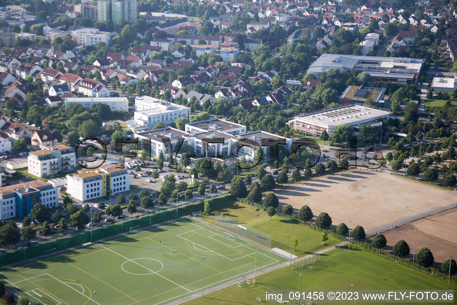 Bensheim in the state Hesse, Germany from a drone