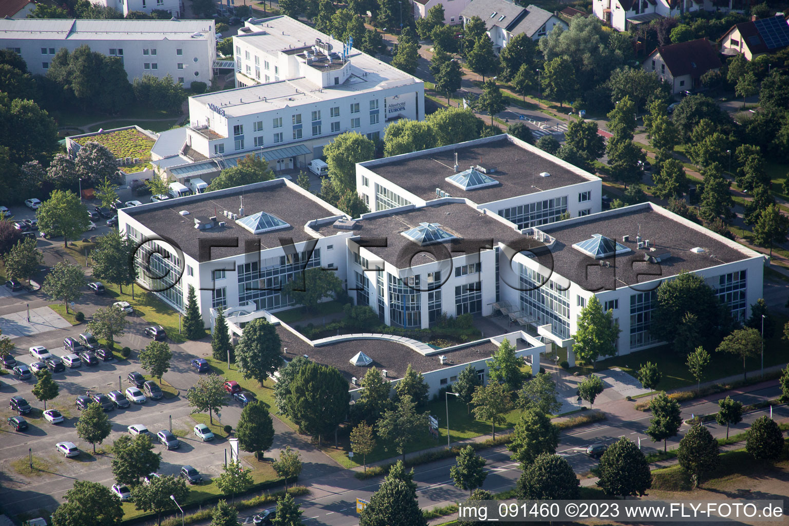 Bensheim in the state Hesse, Germany seen from a drone