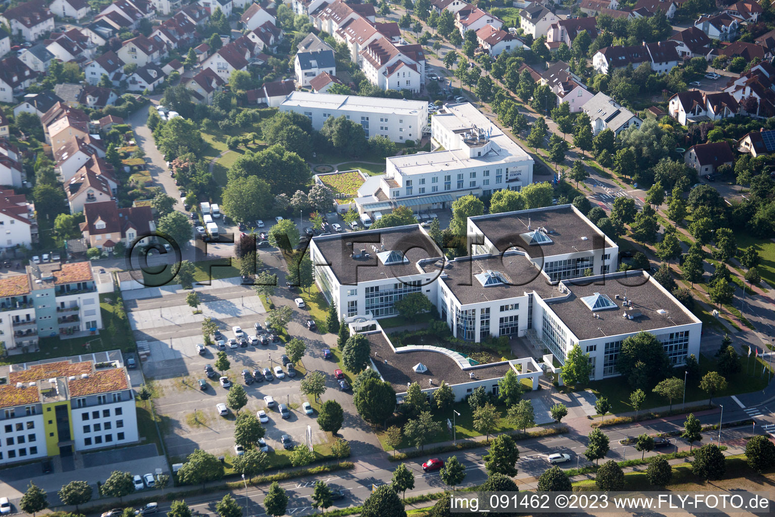 Aerial view of Bensheim in the state Hesse, Germany