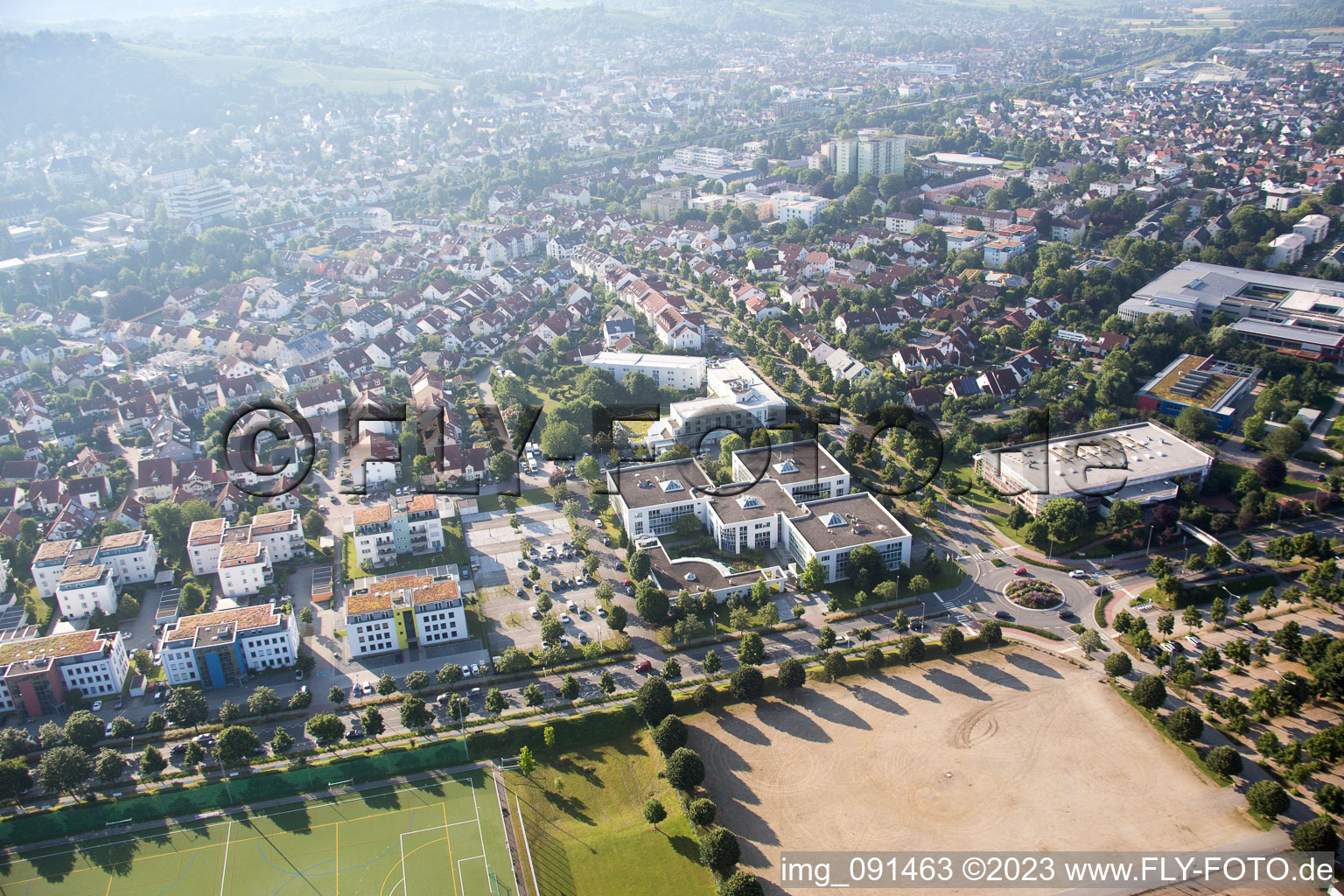 Aerial photograpy of Bensheim in the state Hesse, Germany