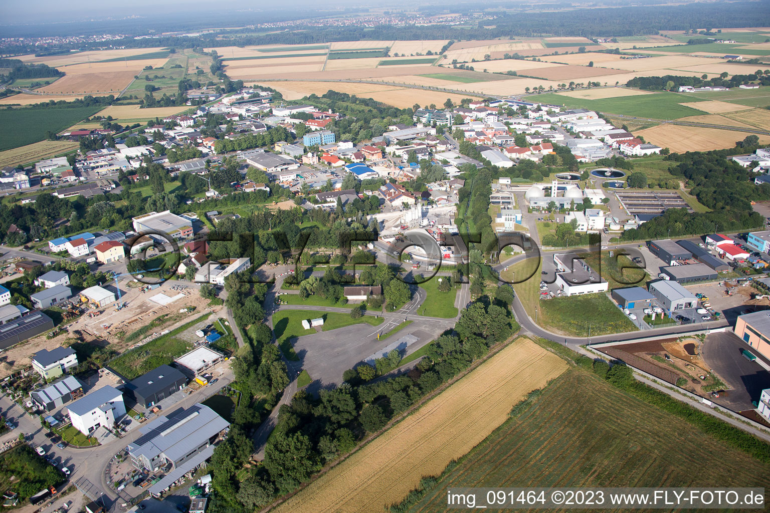 Oblique view of Bensheim in the state Hesse, Germany