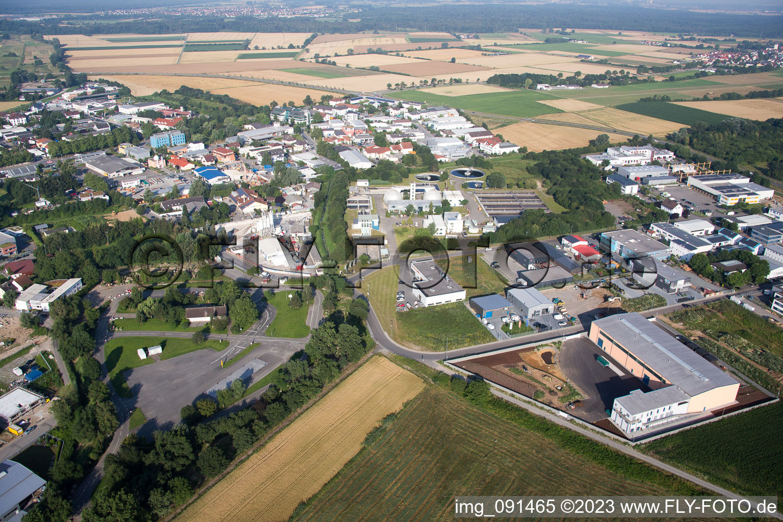 Bensheim in the state Hesse, Germany from above