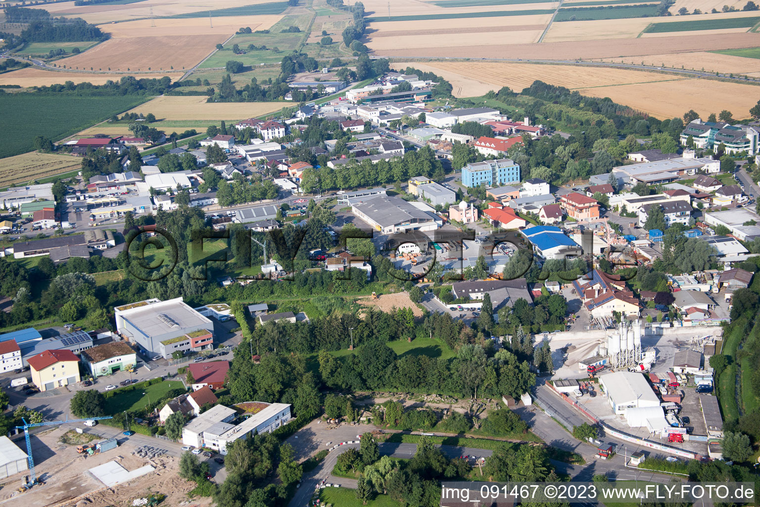 Bensheim in the state Hesse, Germany seen from above