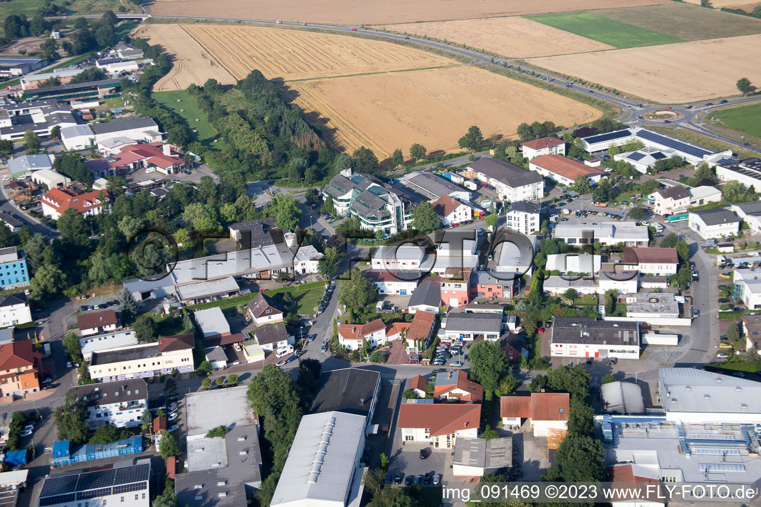 Bird's eye view of Bensheim in the state Hesse, Germany