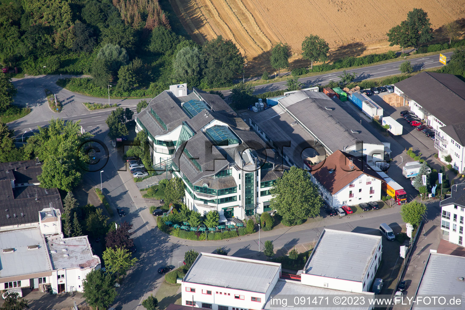 Bensheim in the state Hesse, Germany viewn from the air