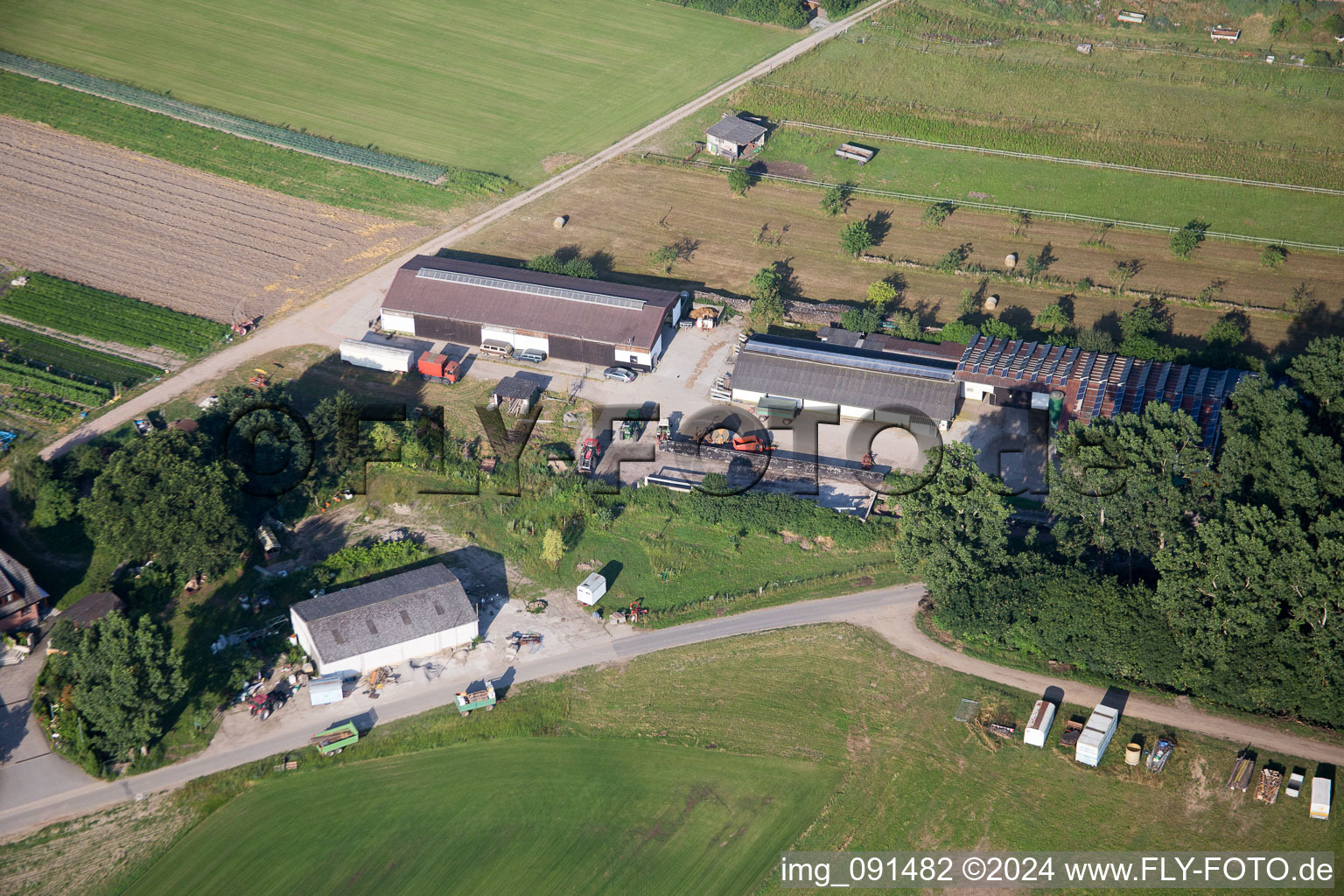 Einhausen in the state Hesse, Germany from the drone perspective