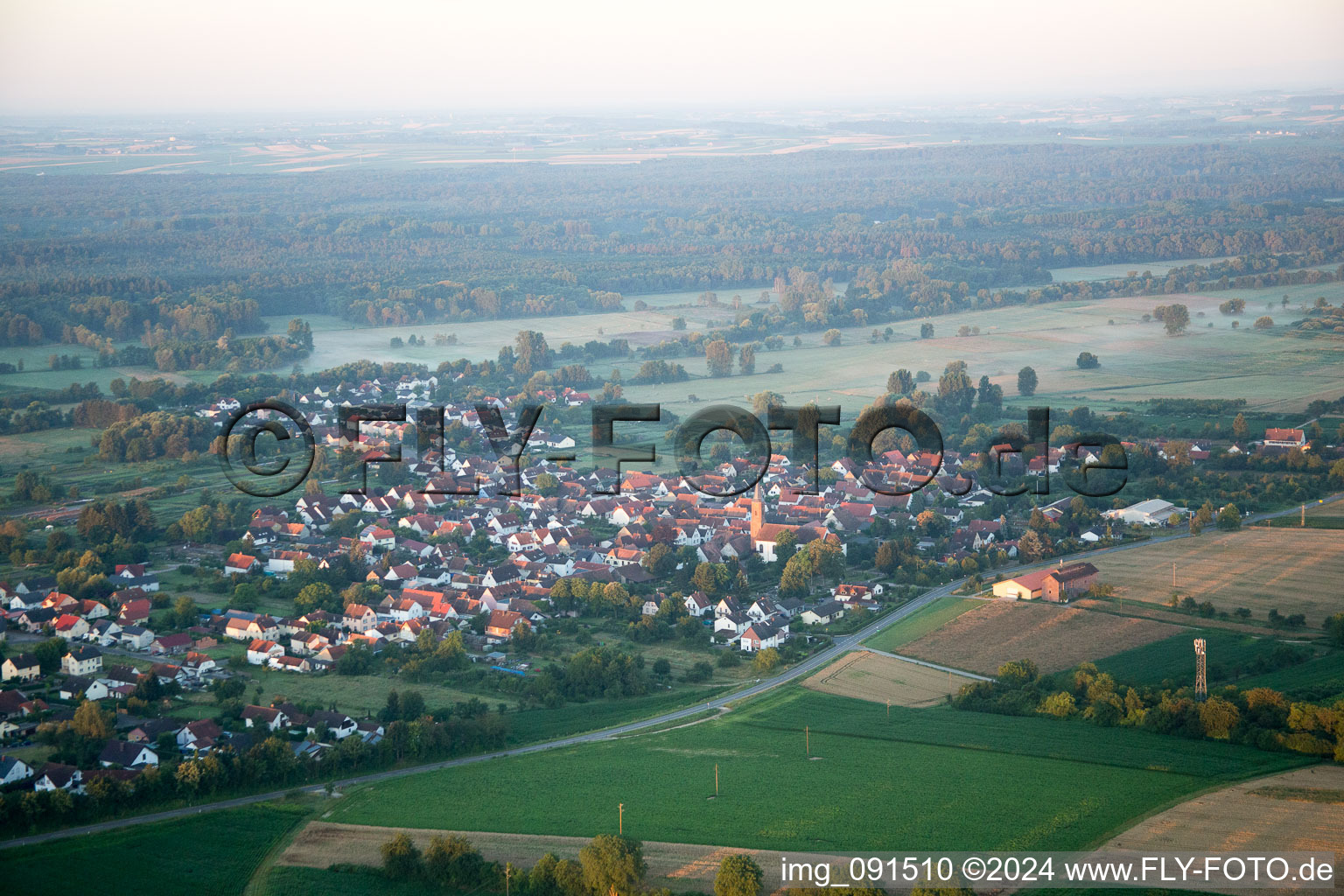 Steinfeld in the state Rhineland-Palatinate, Germany from a drone