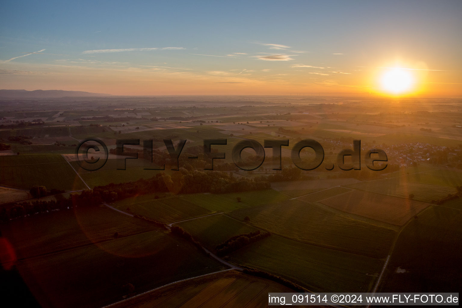 Aerial photograpy of Steinfeld in the state Rhineland-Palatinate, Germany