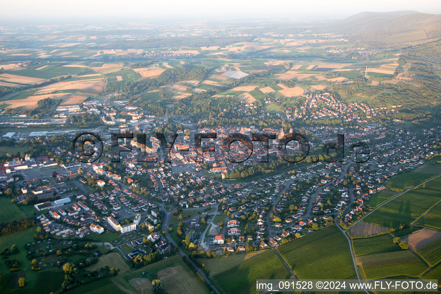 From northeast in Wissembourg in the state Bas-Rhin, France