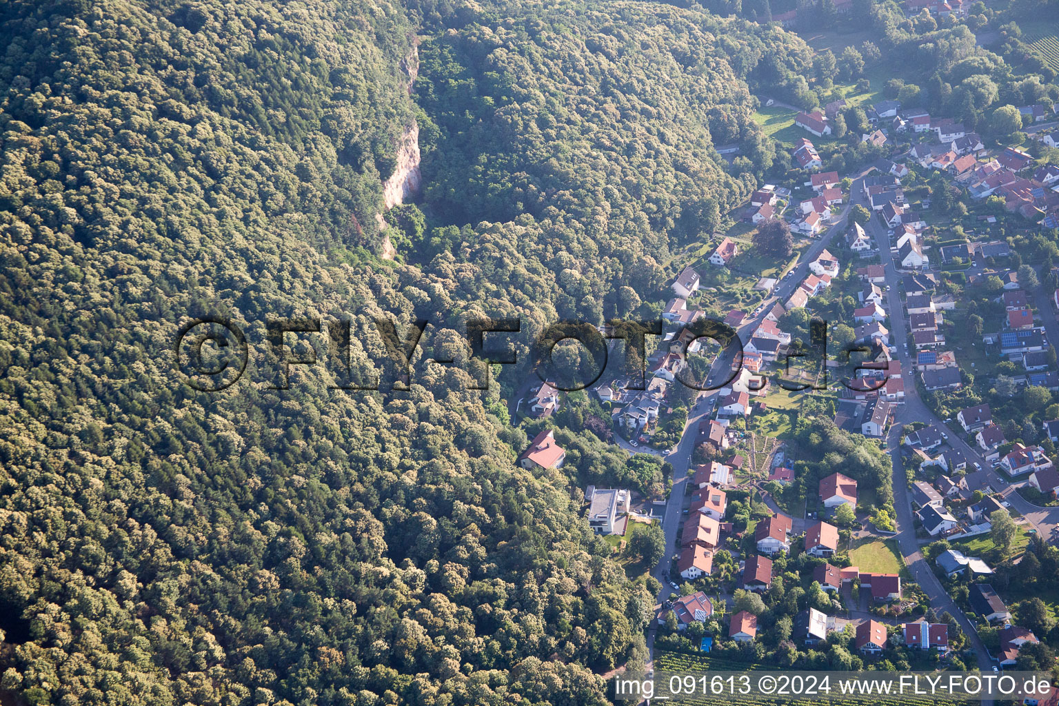 Aerial photograpy of Frankweiler in the state Rhineland-Palatinate, Germany