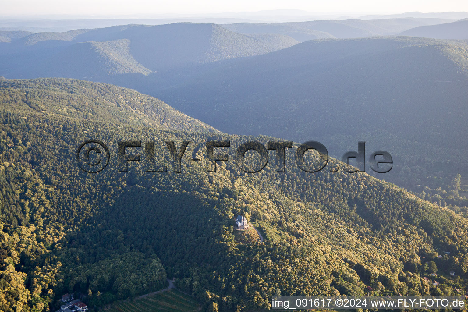 Aerial photograpy of Gleisweiler in the state Rhineland-Palatinate, Germany