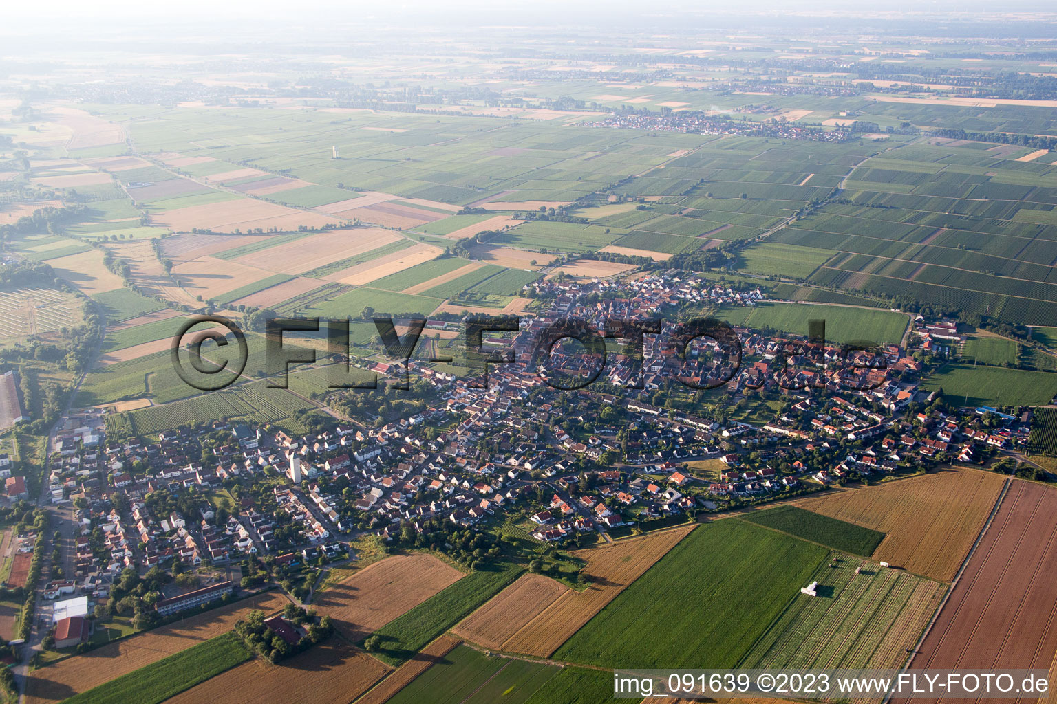 District Lachen in Neustadt an der Weinstraße in the state Rhineland-Palatinate, Germany out of the air