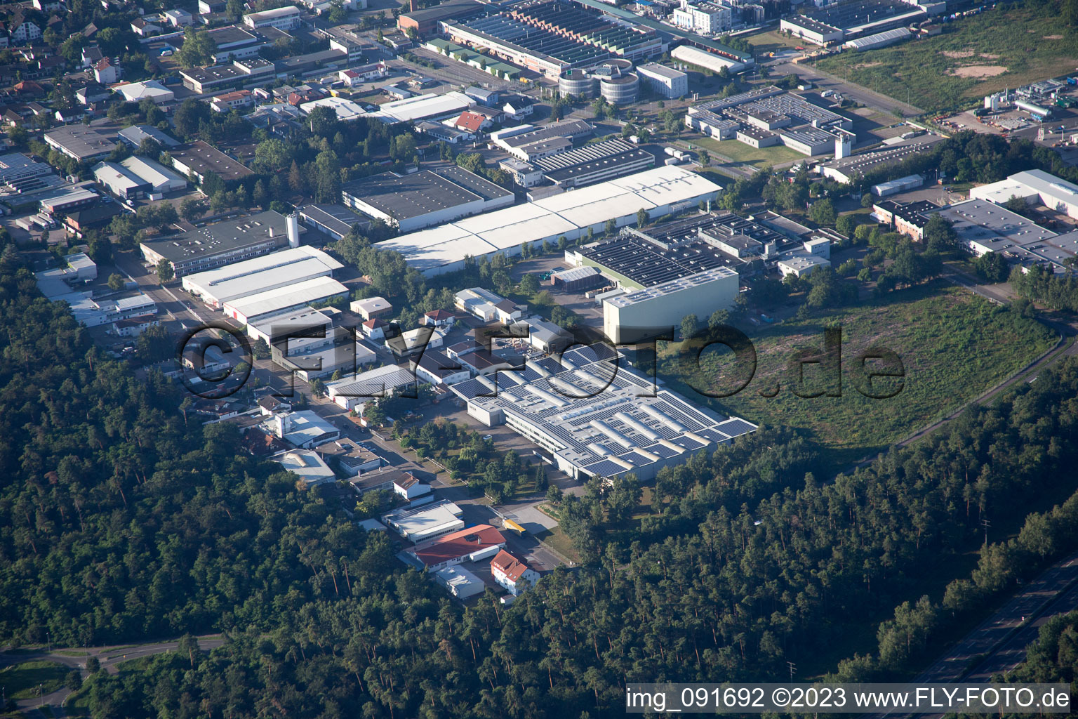 N in Speyer in the state Rhineland-Palatinate, Germany from above
