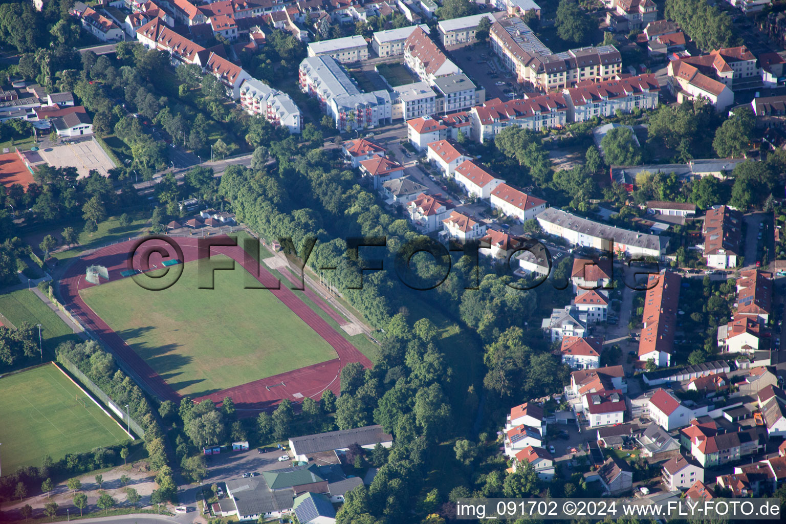 Aerial view of Speyer in the state Rhineland-Palatinate, Germany