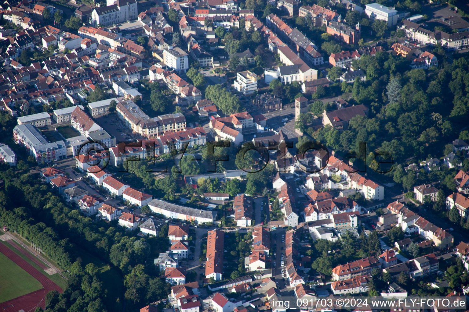 Aerial photograpy of Speyer in the state Rhineland-Palatinate, Germany