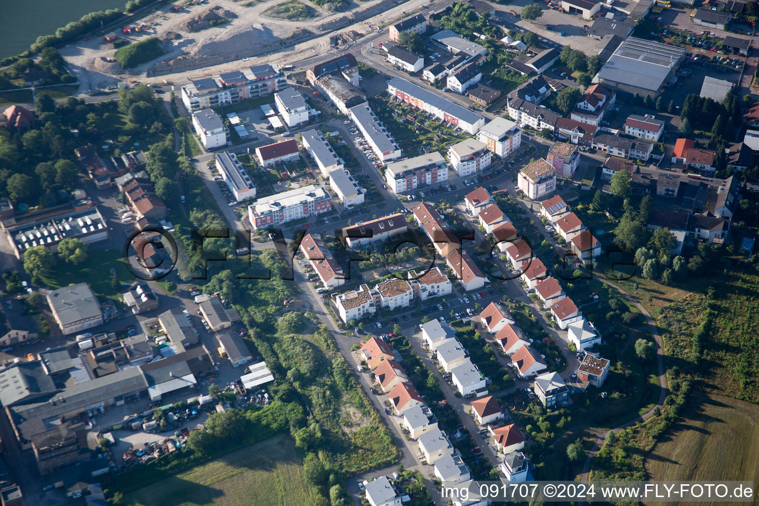 Speyer in the state Rhineland-Palatinate, Germany from above