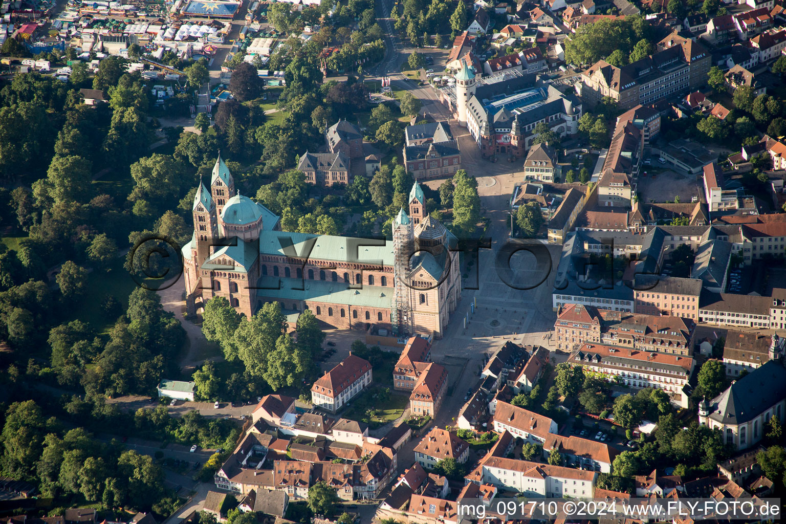 Church building of the cathedral of Dom zu Speyer in Speyer in the state Rhineland-Palatinate