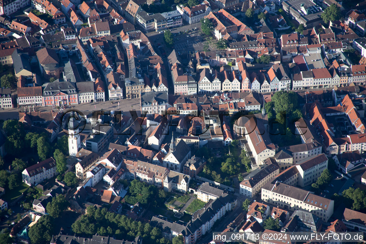 Speyer in the state Rhineland-Palatinate, Germany viewn from the air