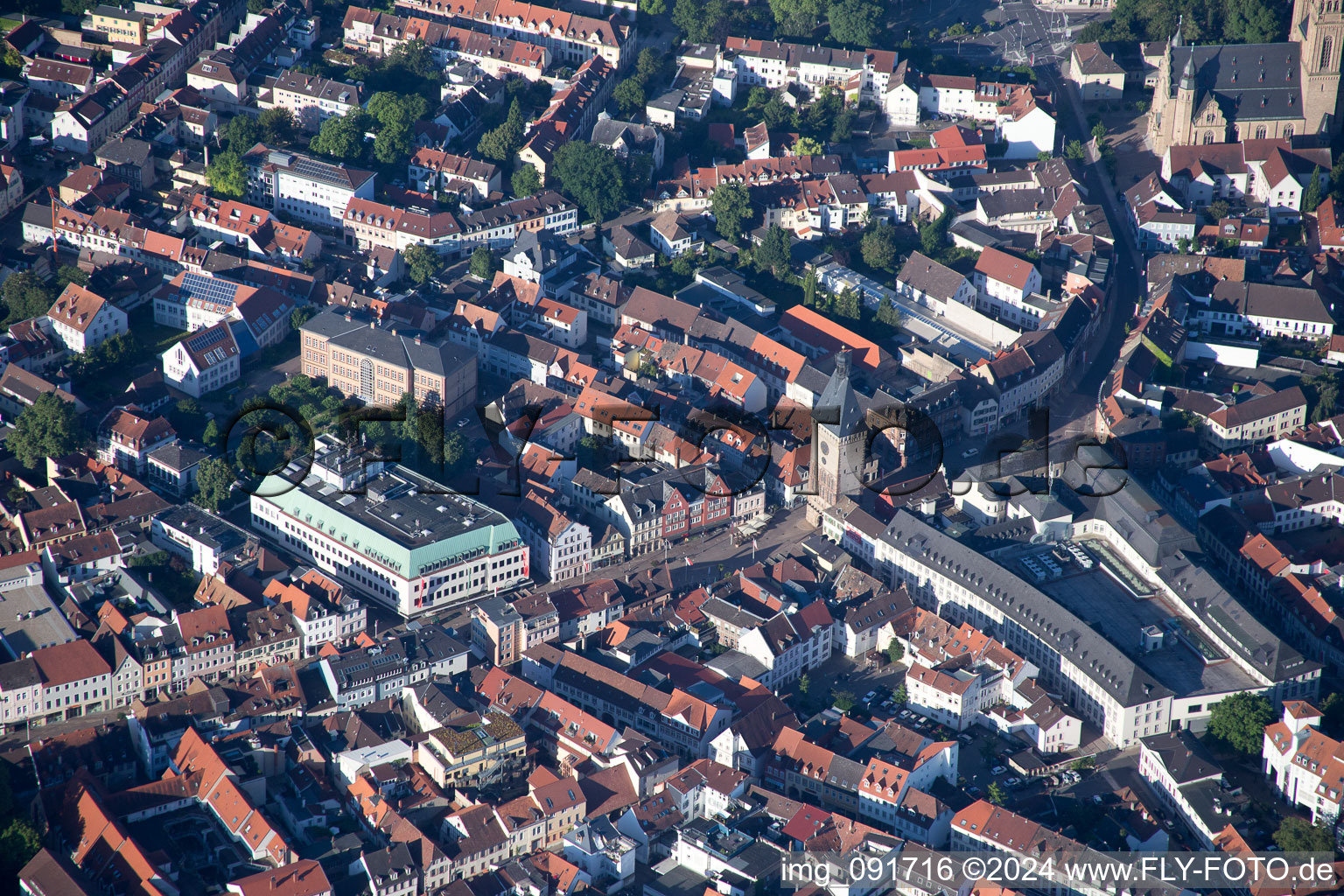 Speyer in the state Rhineland-Palatinate, Germany from the drone perspective