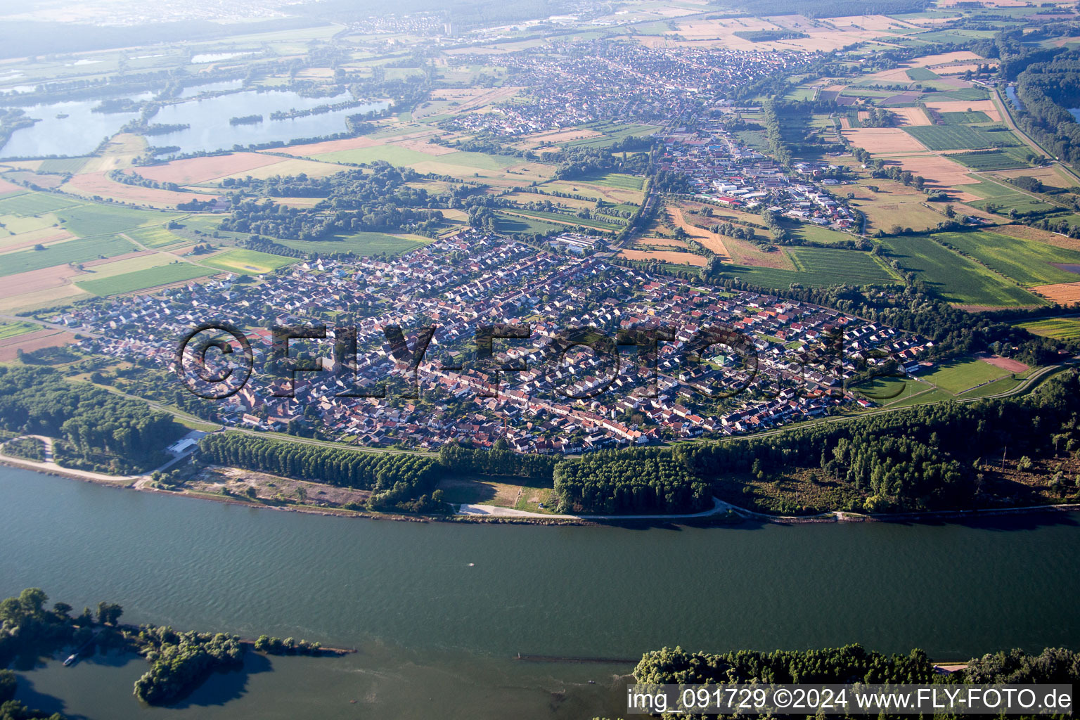 District Rheinhausen in Oberhausen-Rheinhausen in the state Baden-Wuerttemberg, Germany