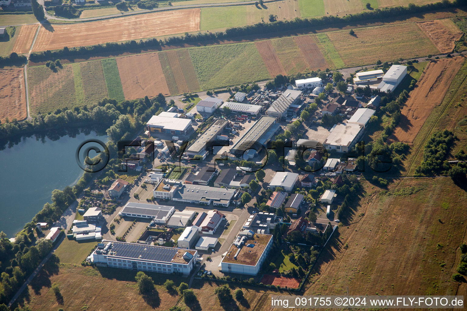 Büchenau, industrial area in the district Spöck in Stutensee in the state Baden-Wuerttemberg, Germany