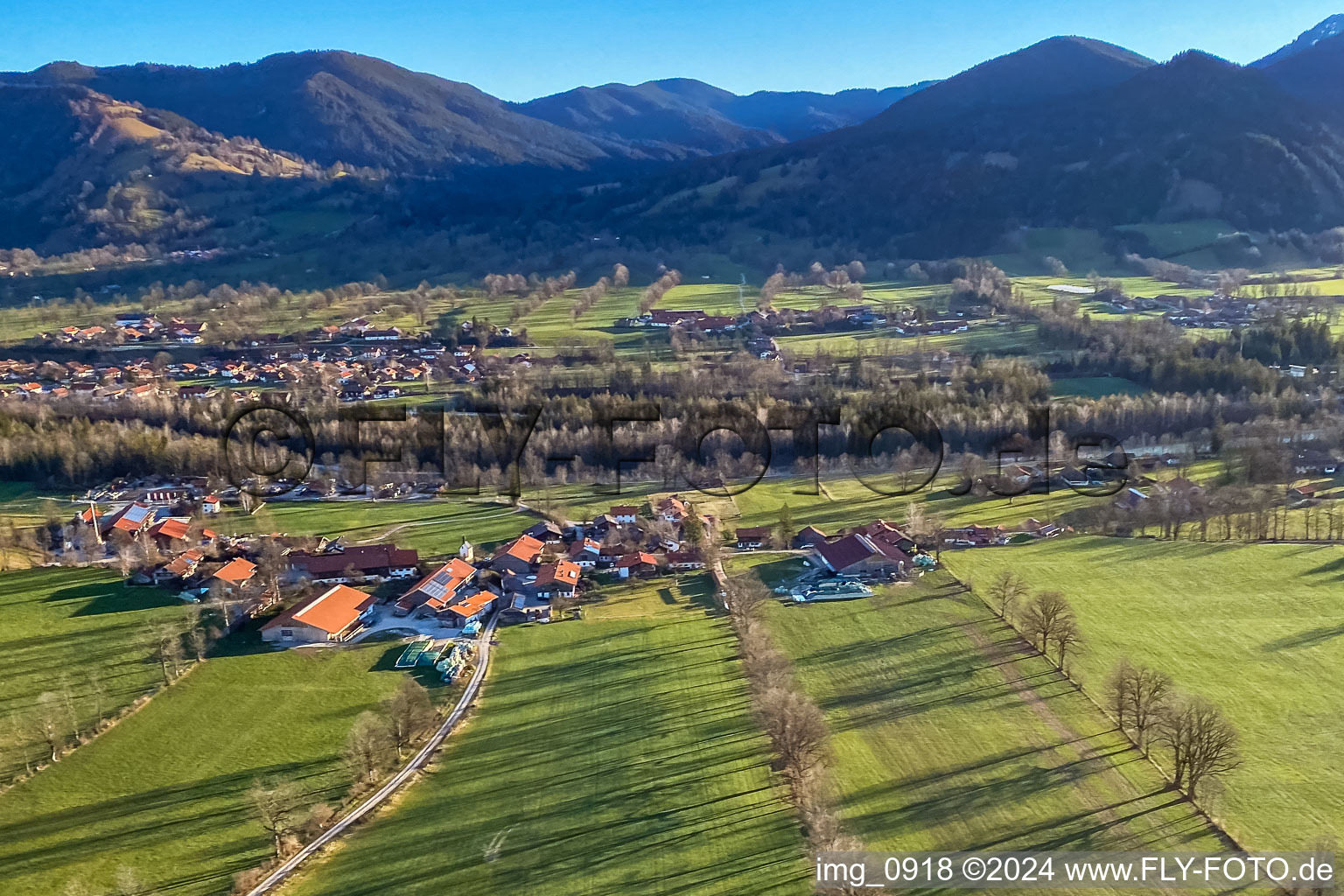 Ertlhöfe in the district Schlegldorf in Lenggries in the state Bavaria, Germany