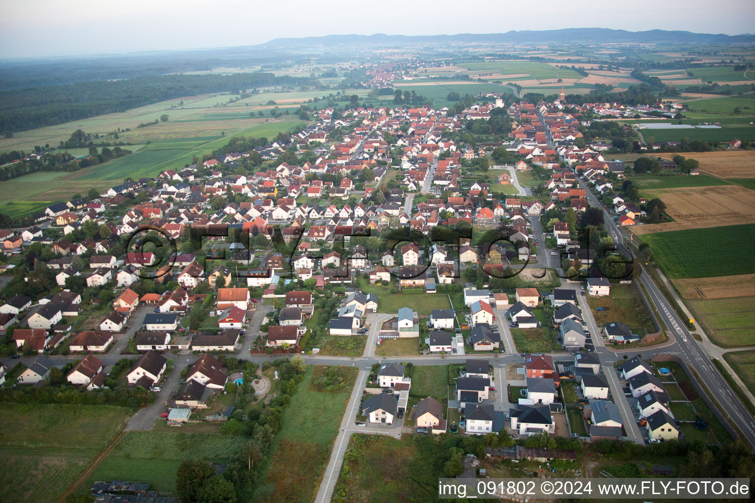 Minfeld in the state Rhineland-Palatinate, Germany out of the air