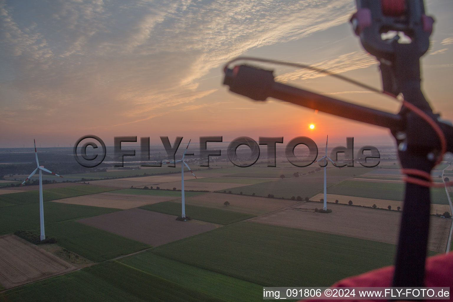 Bird's eye view of Minfeld in the state Rhineland-Palatinate, Germany