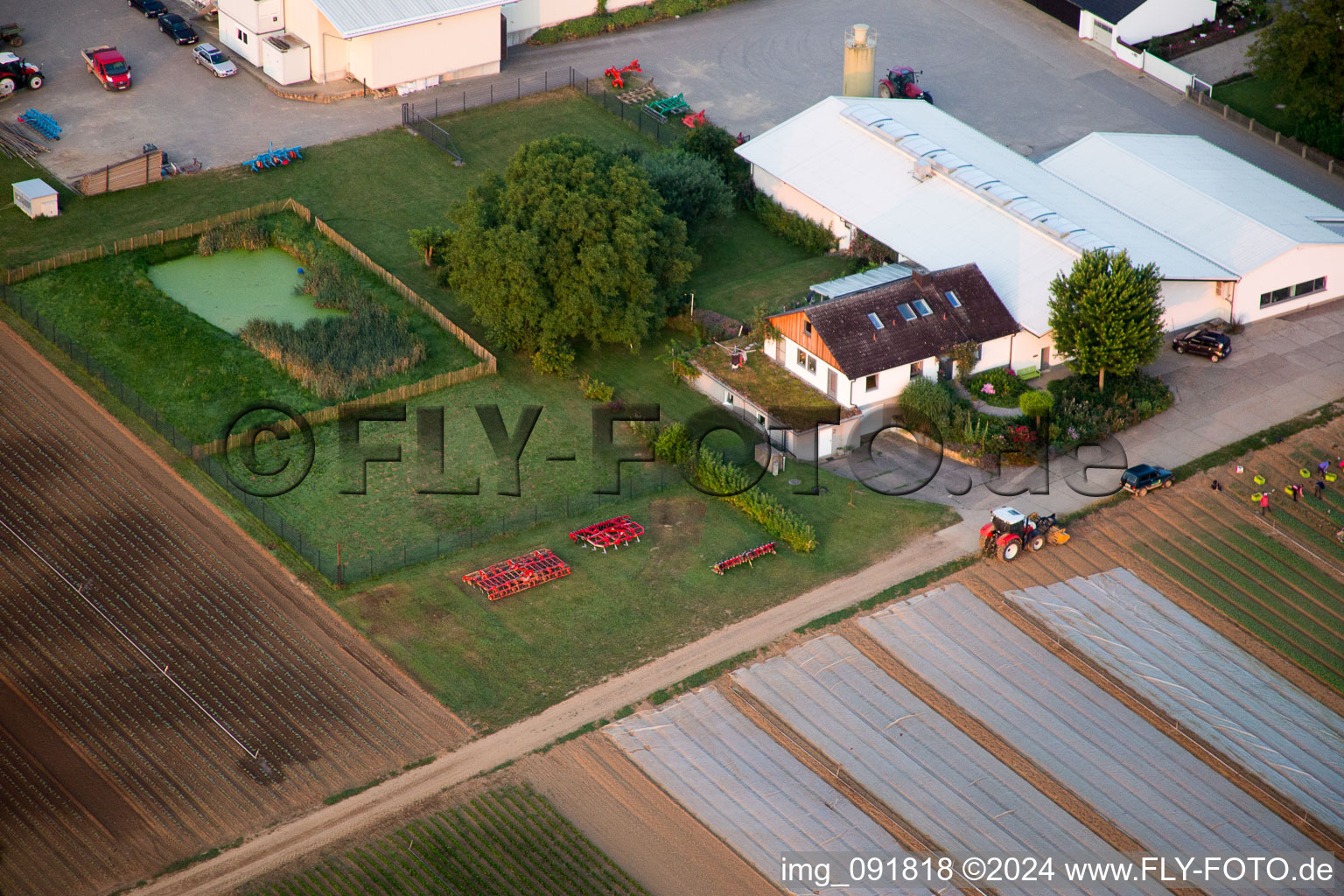 Aerial view of Winden in the state Rhineland-Palatinate, Germany