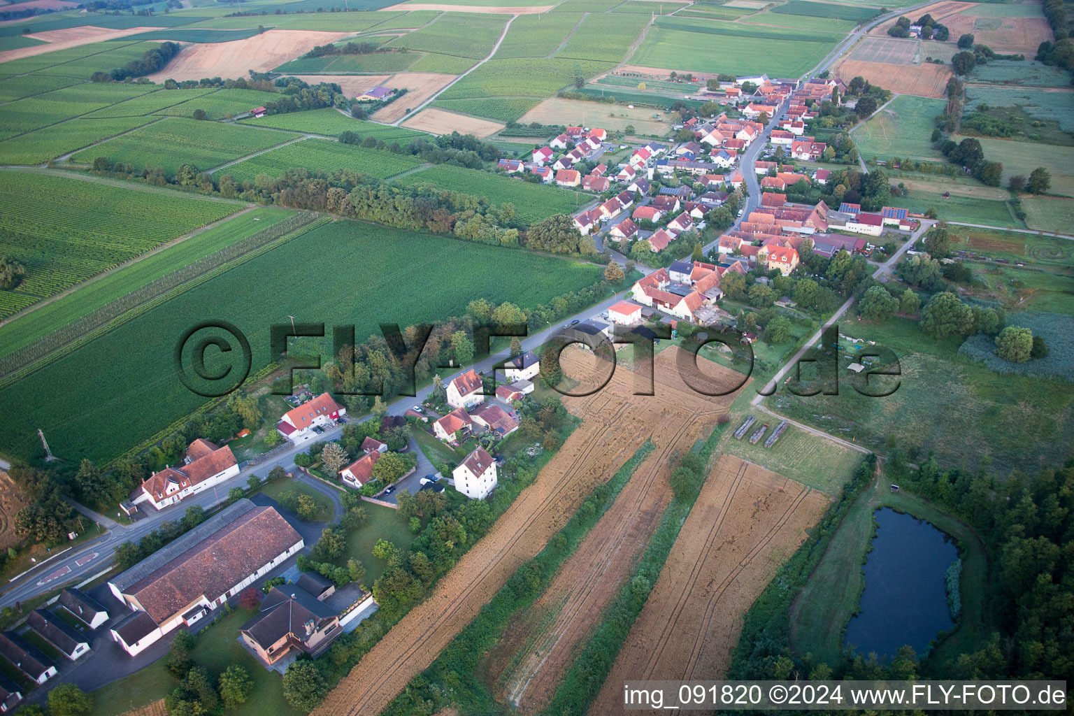 Hergersweiler in the state Rhineland-Palatinate, Germany from a drone