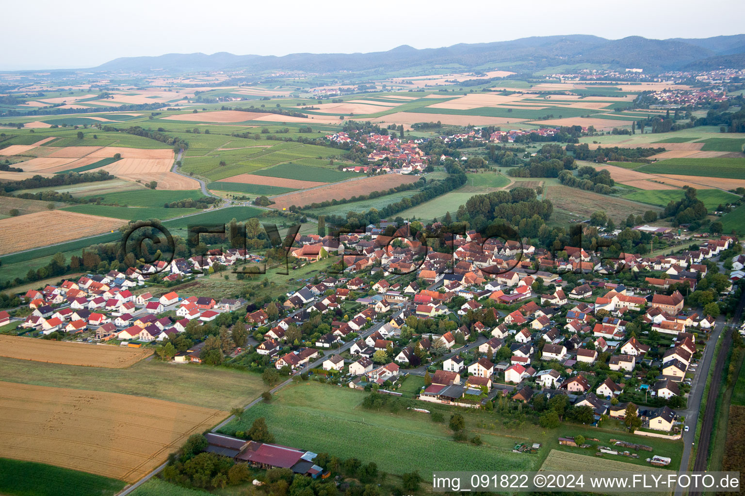 Barbelroth in the state Rhineland-Palatinate, Germany out of the air