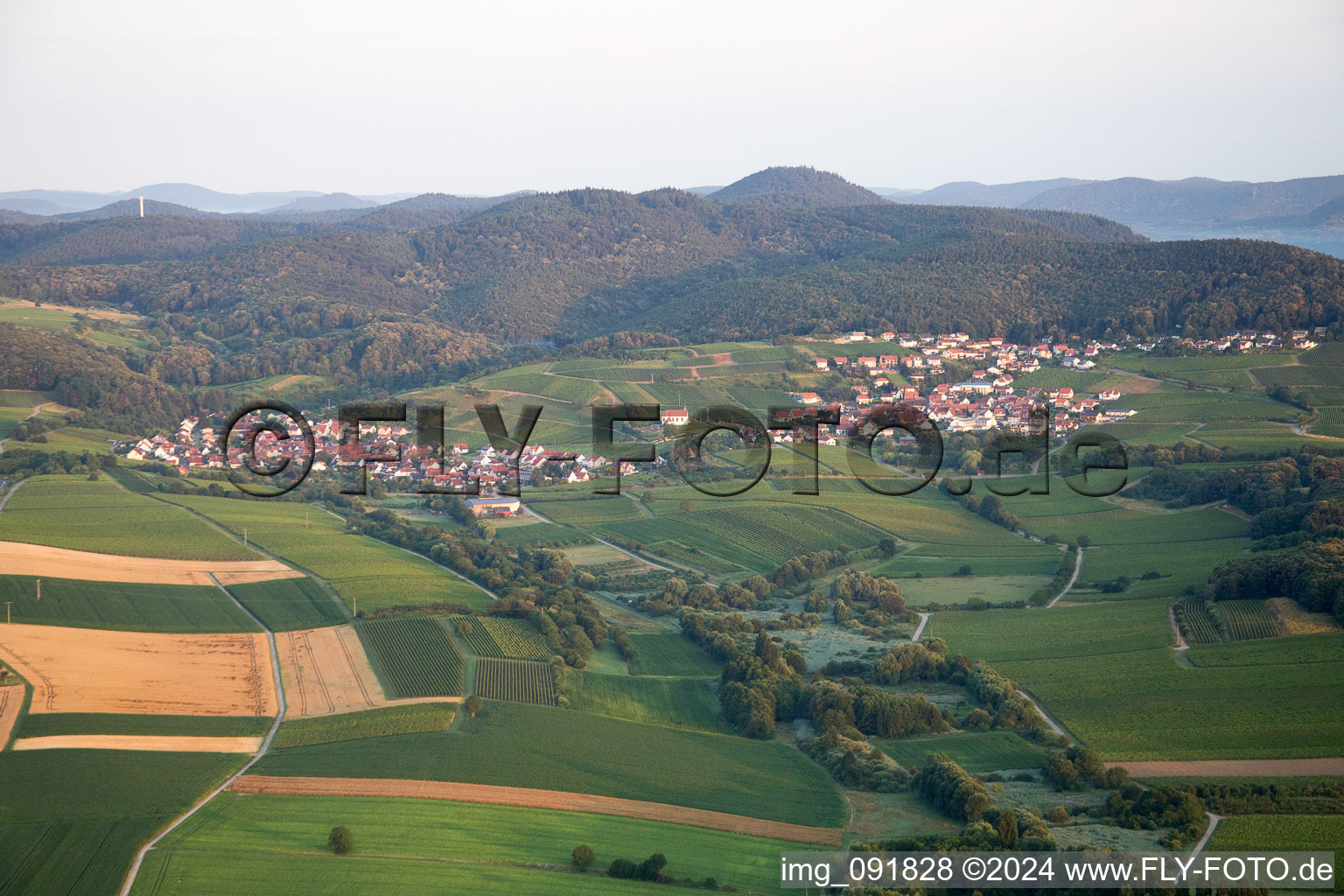 District Gleishorbach in Gleiszellen-Gleishorbach in the state Rhineland-Palatinate, Germany out of the air