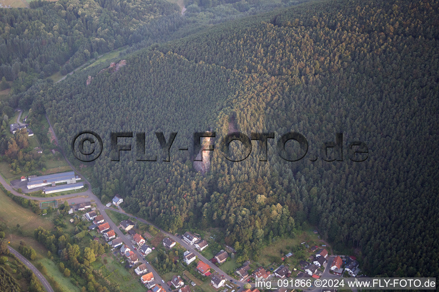 Bird's eye view of Lug in the state Rhineland-Palatinate, Germany