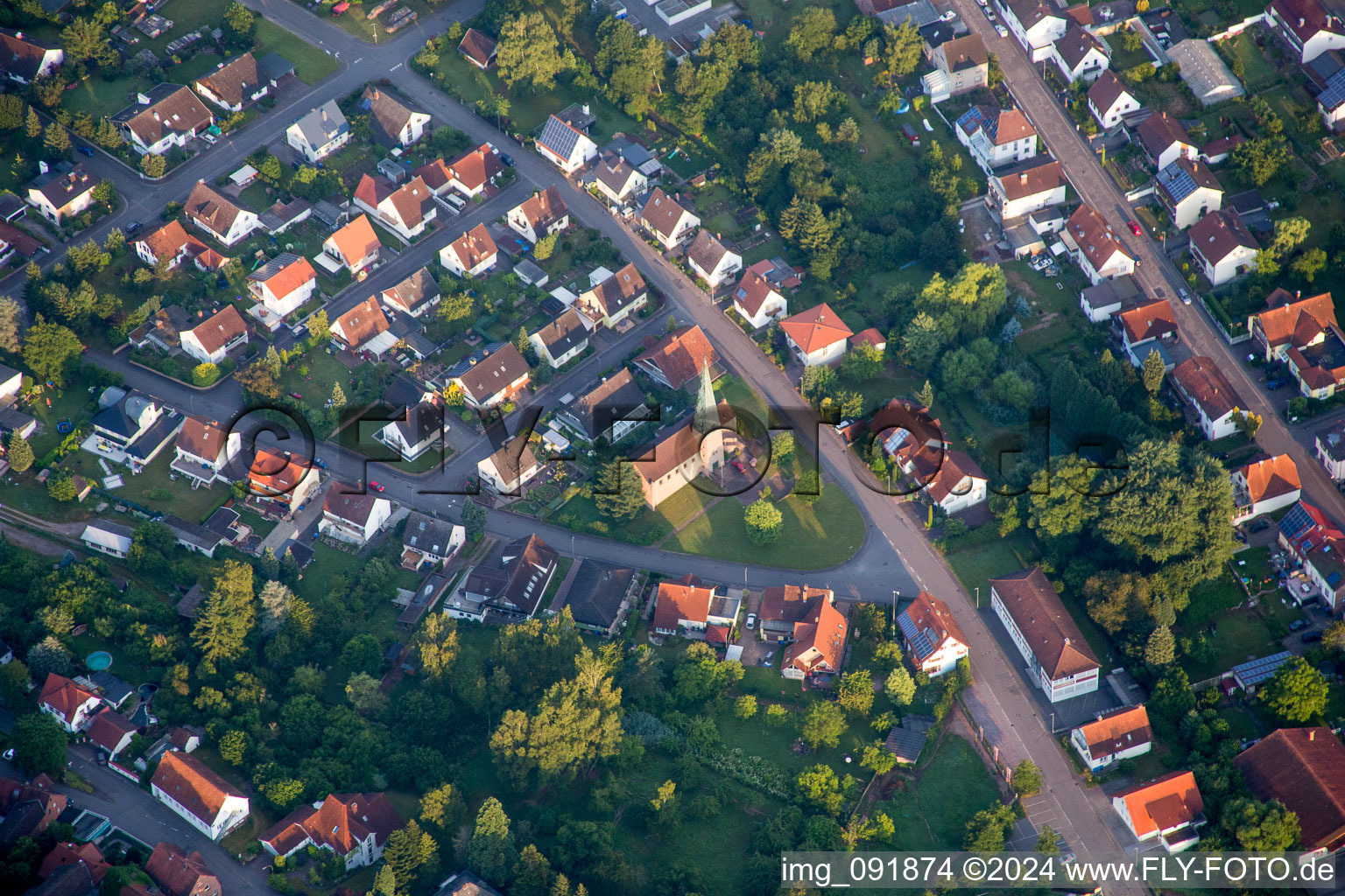 Drone image of Hauenstein in the state Rhineland-Palatinate, Germany