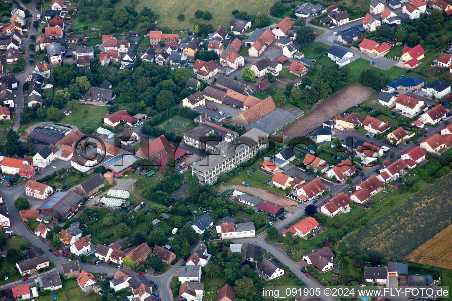 Aerial photograpy of Höheinöd in the state Rhineland-Palatinate, Germany