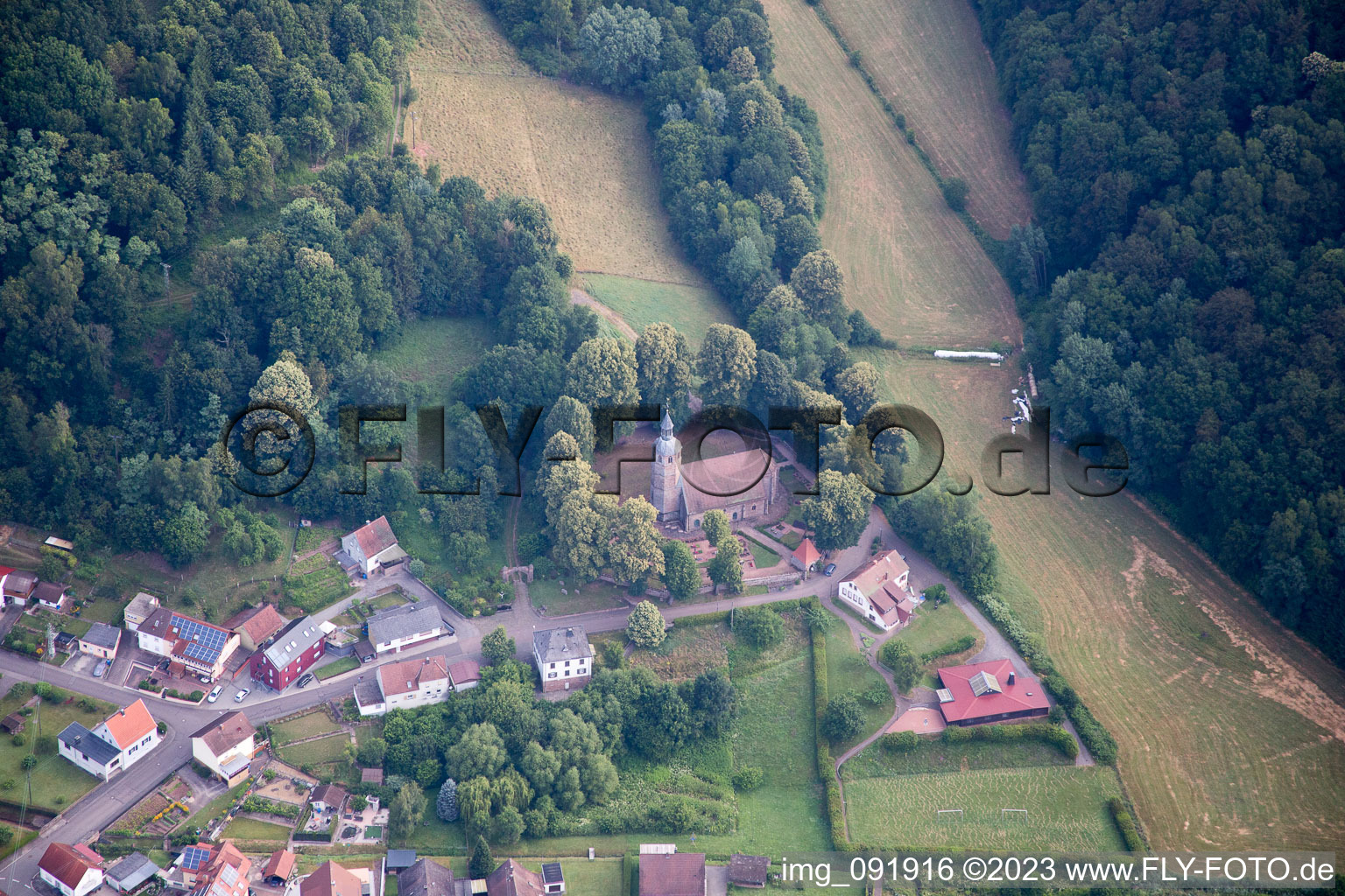 Aerial photograpy of Labach in the state Rhineland-Palatinate, Germany