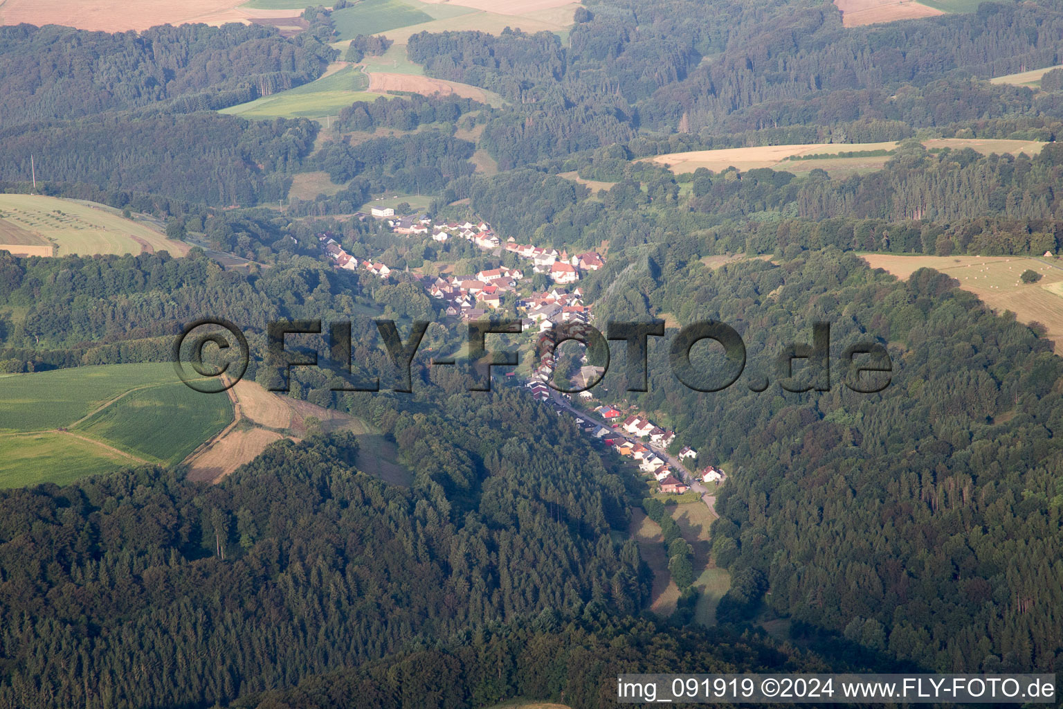 Labach in the state Rhineland-Palatinate, Germany from above