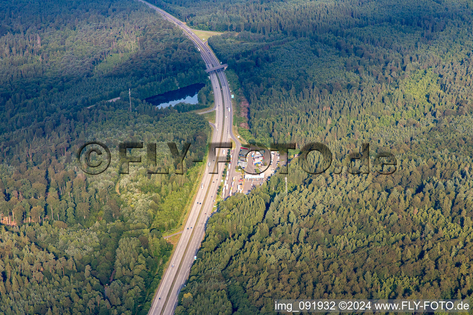 Rest area A6 in Waldmohr in the state Saarland, Germany