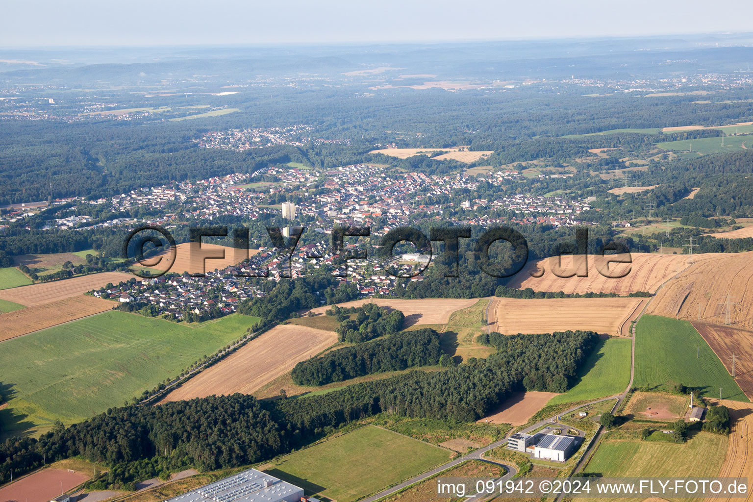 Aerial photograpy of Waldmohr in the state Rhineland-Palatinate, Germany