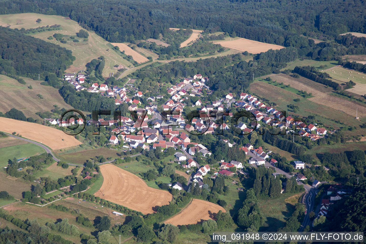 Aerial photograpy of Altenkirchen in the state Rhineland-Palatinate, Germany
