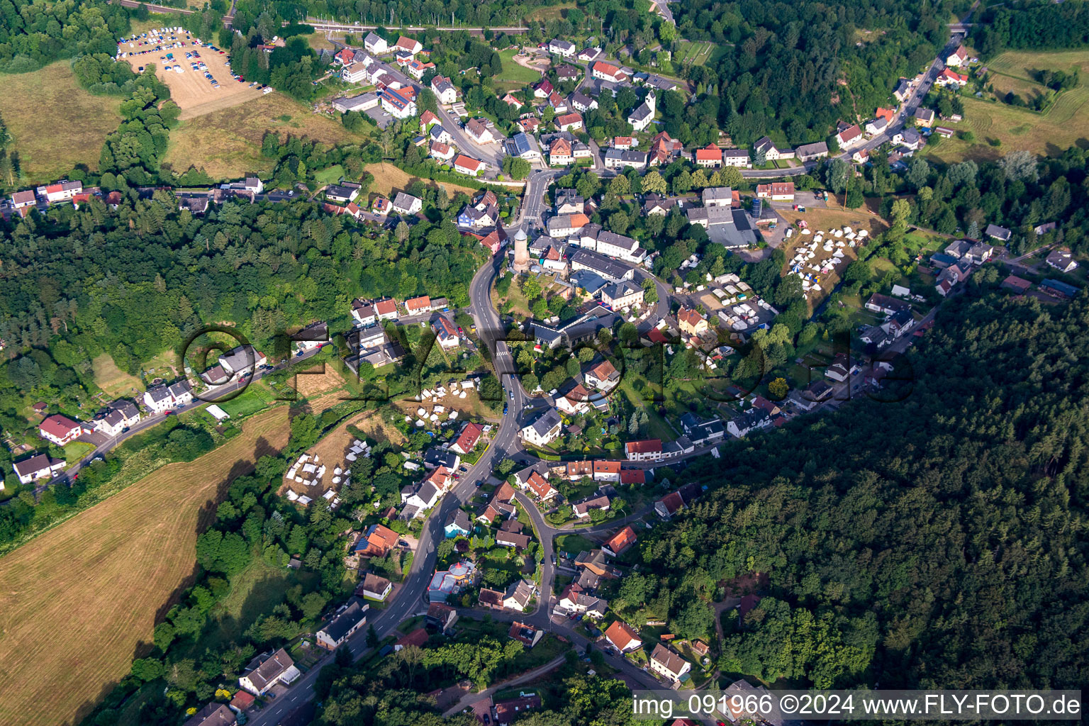 Village view in Nohfelden in the state Saarland, Germany