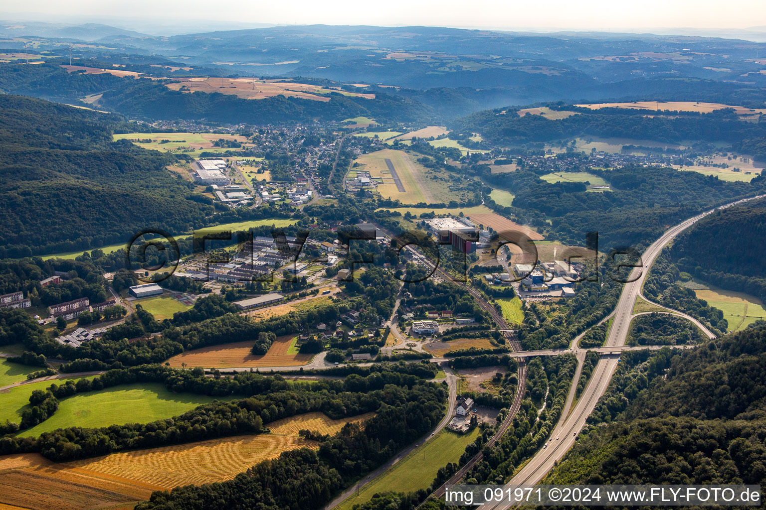 Nohfelden in the state Saarland, Germany out of the air