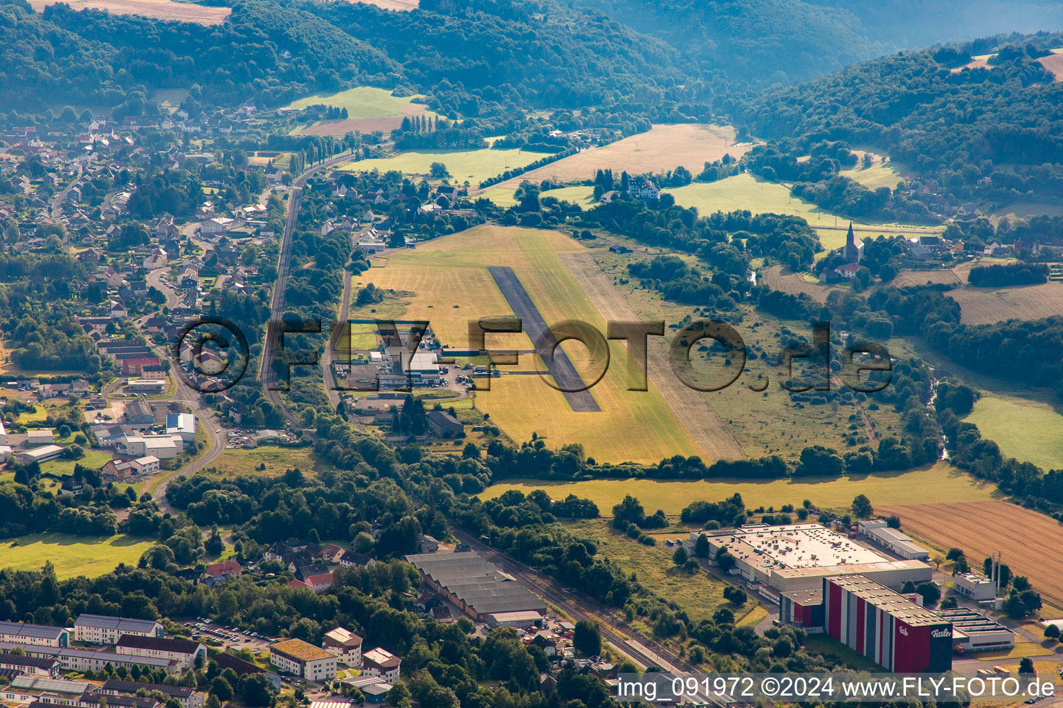 Nohfelden in the state Saarland, Germany seen from above