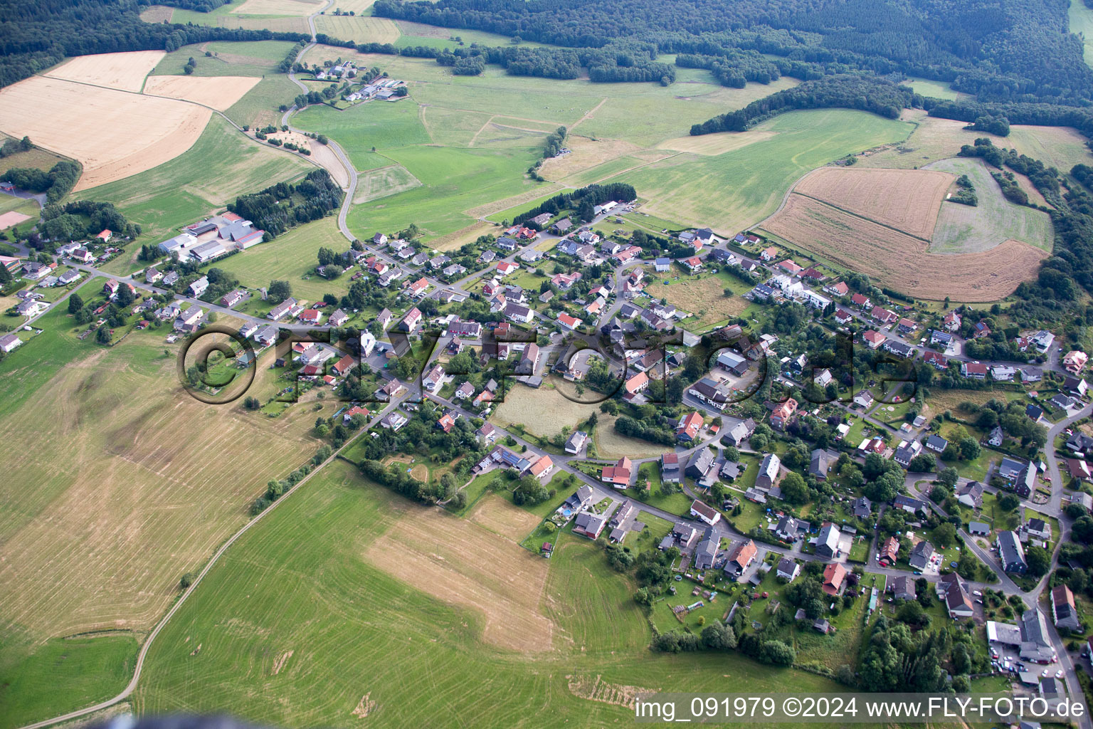 Aerial view of Buhlenberg in the state Rhineland-Palatinate, Germany