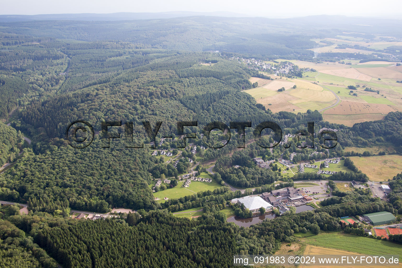 Aqua park in Oberhambach in the state Rhineland-Palatinate, Germany